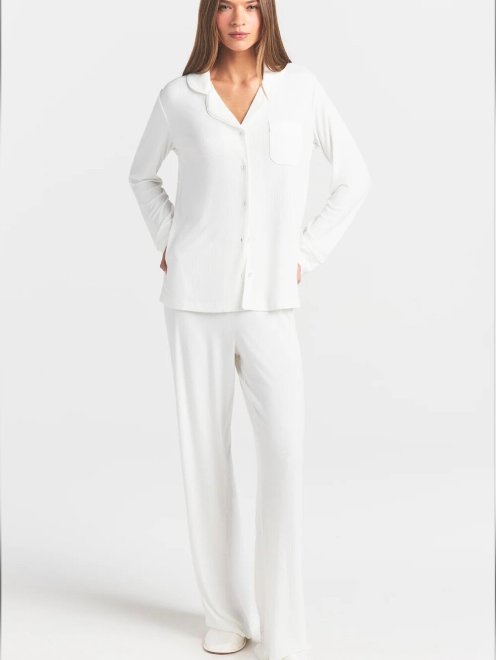 SKIMS Soft Lounge Rib Sleep Set Pajama Set Marble M